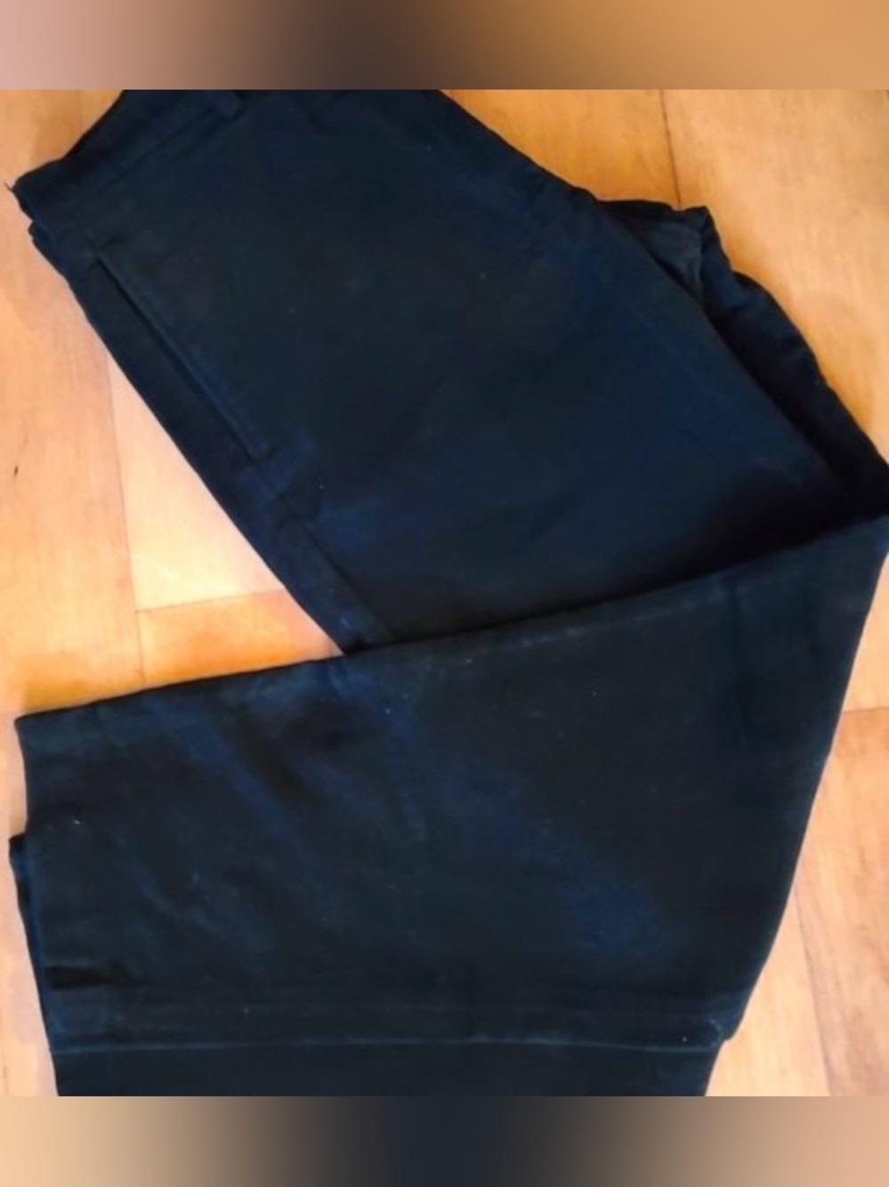 Warm velour cotton black pants, 34 x 34